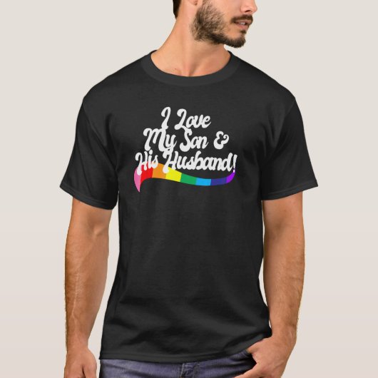 ゲイSON親誇りを持った母パパプライド誇りを持った同性愛者LGB Tシャツ (正面)
