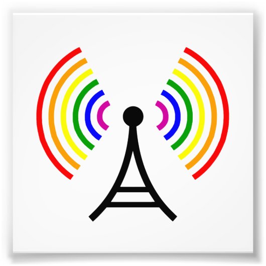 ゲイWifiレインボー信号アンテナ フォトプリント (正面)