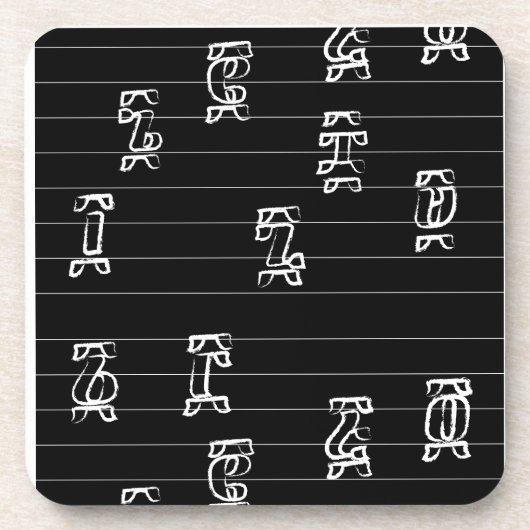 ゲエズ数字のイラスト – 伝統的なエチオピア コースター (正面)