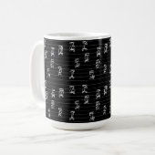 ゲエズ数字のイラスト – 伝統的なエチオピア コーヒーマグカップ (正面左)
