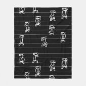 ゲエズ数字のイラスト – 伝統的なエチオピア フリースブランケット (正面)