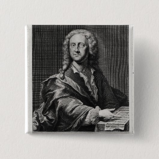 ゲオルク・フィリップ・テレマンのポートレート 缶バッジ (正面)