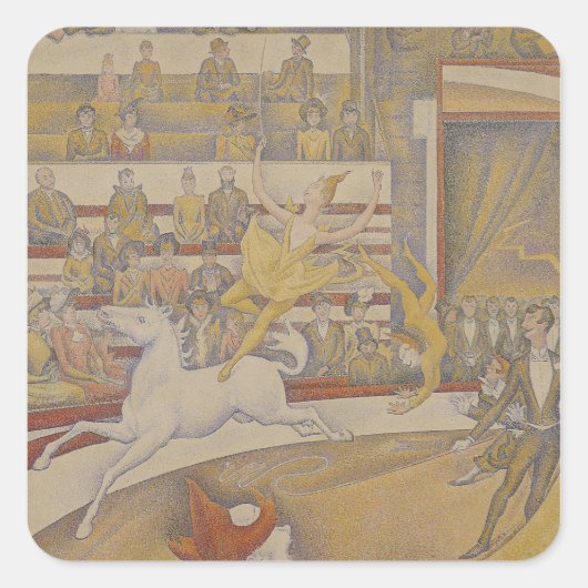 ゲオルゲスピエールSeurat |サーカス1891年 スクエアシール (正面)
