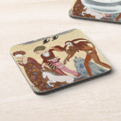 ゲオルゲスBarbier著中世場面 コースター (左側)