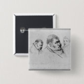 ゲオルゲスCadoudal 1804年5月25日のポートレート 缶バッジ (正面&裏面)