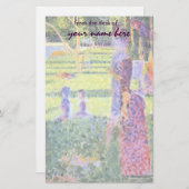 ゲオルゲスSeuratのヴィンテージの点描著カップル 便箋 (正面/裏面)