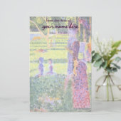 ゲオルゲスSeuratのヴィンテージの点描著カップル 便箋 (スタンド正面)