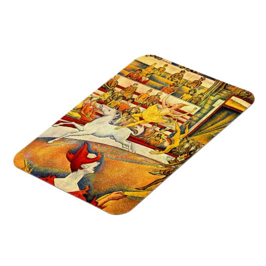 ゲオルゲスSeuratのヴィンテージの点描著サーカス マグネット (左側)