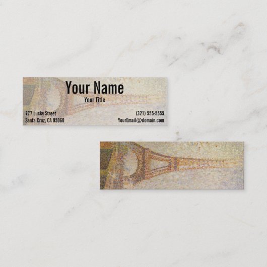 ゲオルゲスSeurat著エッフェル塔 スキニー名刺 (正面/裏面)