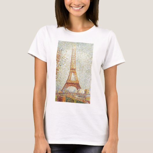 ゲオルゲスSeurat著エッフェル塔 Tシャツ (正面)