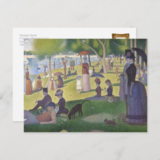 ゲオルジュ鮮やかスウラサンデーアフタヌーンファインアート ポストカード (正面/裏面)