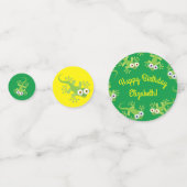 ゲコトカゲ誕生日パーティーかわいい子供たち コンフェッティ (裏面)