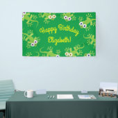 ゲコトカゲ誕生日パーティーかわいい子供たち 横断幕 (トレードショー)