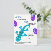 ゲコリザード子供の誕生日パーティーカード 招待状 (スタンド正面)