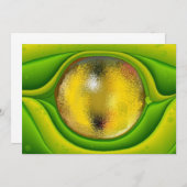 ゲコ  リザード 爬虫類の目 白紙の招待状 招待 招待状 (正面/裏面)