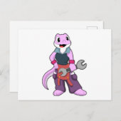 ゲコ as メカニック with レンチ ポストカード (正面/裏面)