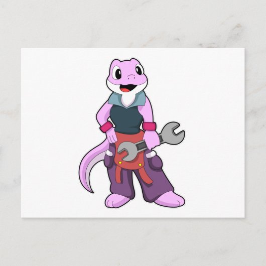 ゲコ as メカニック with レンチ ポストカード (正面)