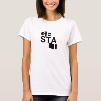 ゲシュタルトの印刷のTシャツのデザイン(黒) Tシャツ