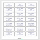 ゲスカスタムト住所 シールネイビーブルー シール (シート)