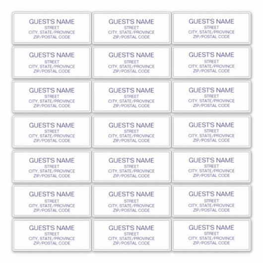 ゲスカスタムト住所 シールネイビーブルー シール (正面)