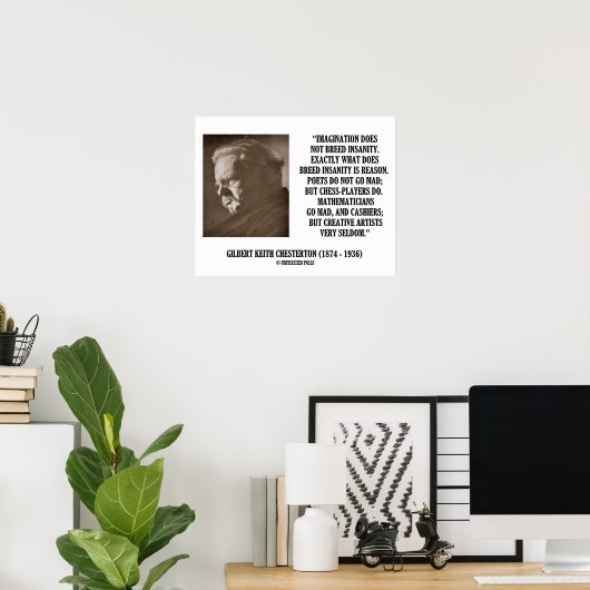 ゲスタートンイマジネーション精神病クリエイティブ ポスター (ホームオフィス)