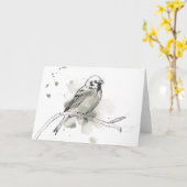 ゲスチュラル鳥勉強 カード (黄色い花)