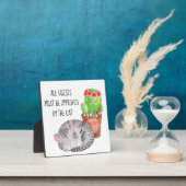 ゲストおもしろいを承認する猫 フォトプラーク (インサイチュ)