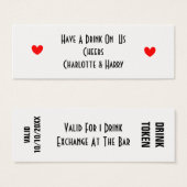 ゲストのためのドリンクトークンパーソナライズされた (正面&裏面)