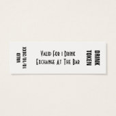 ゲストのためのドリンクトークンパーソナライズされた (裏面)