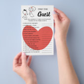 ゲストのカップル結婚のシャワーゲームカードを見つける チラシ (ハンドル)