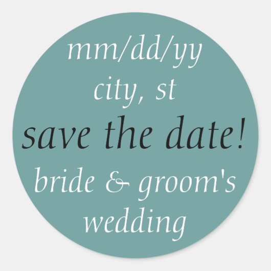 ゲストのカレンダーの日付シールを保存する ラウンドシール (正面)