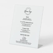 ゲストのロゴ用のカスタマイズ可能なWIFIパスワード 台座サイン (正面)