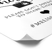 ゲストの写真を撮#hashtagハート ポスター (角)