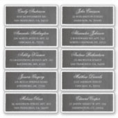 ゲストの名前とアドレス。黒板の出荷ラベル シール (正面)