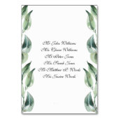 ゲストの名前のエレガントな結婚式のテーブルいいえカード テーブルナンバー (裏面)