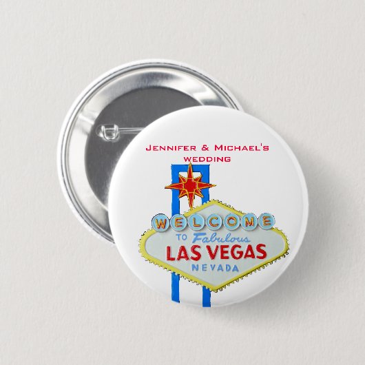 ゲストの名札のラスベガスの招待されられたパーティー 缶バッジ (正面&裏面)