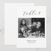 ゲストの年齢別の幼少期の写真を使ったウェディングテーブルカード番号, 結婚式のテーブルに個性を加えま プログラム (正面/裏面)