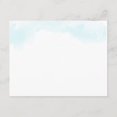 ゲストの情報カード|の水彩画のピンクおよび青 エンクロージャーカード (裏面)