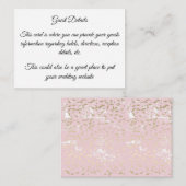 ゲストの明細カード エンクロージャーカード (正面/裏面)