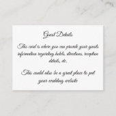 ゲストの明細カード エンクロージャーカード (正面)