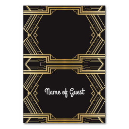 ゲストの結婚式のアールデコの20年代のカード名を台に置いて下さい テーブルナンバー