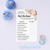 ゲストの赤ちゃんシャワーのバイリンガルゲームカードを見つける チラシ (シングル)