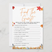 ゲストの赤ちゃんシャワーゲーム小さなかぼちゃを見つける 招待状 (正面)