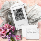 ゲストの返信が簡単なオールインワンのミニマルな招待状（QRコード付き返信ハガキ） オールインワン招待状