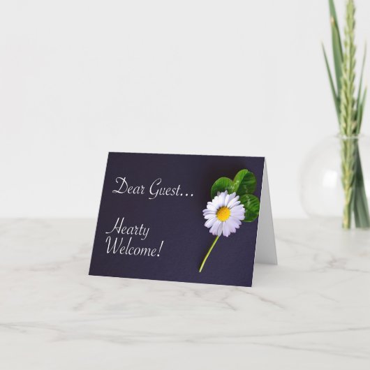 ゲストはがきへの心からの歓迎 カード (正面)