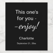 ゲストは黒の誕生日を好む ワインラベル (シングルラベル)