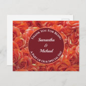ゲストへの感謝 オレンジの花 への愛 披露宴 ポストカード (正面/裏面)