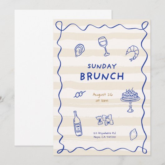 ゲストをスタイル 招待状 (正面/裏面)