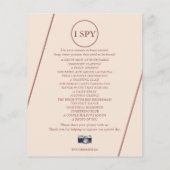 ゲストを探せ 私のスパイ アイボリー ピーチ ウェディング ゲーム チラシ (裏面)