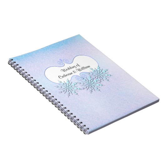 ゲストを結婚する冬の雪片は署名します ノートブック (右側)